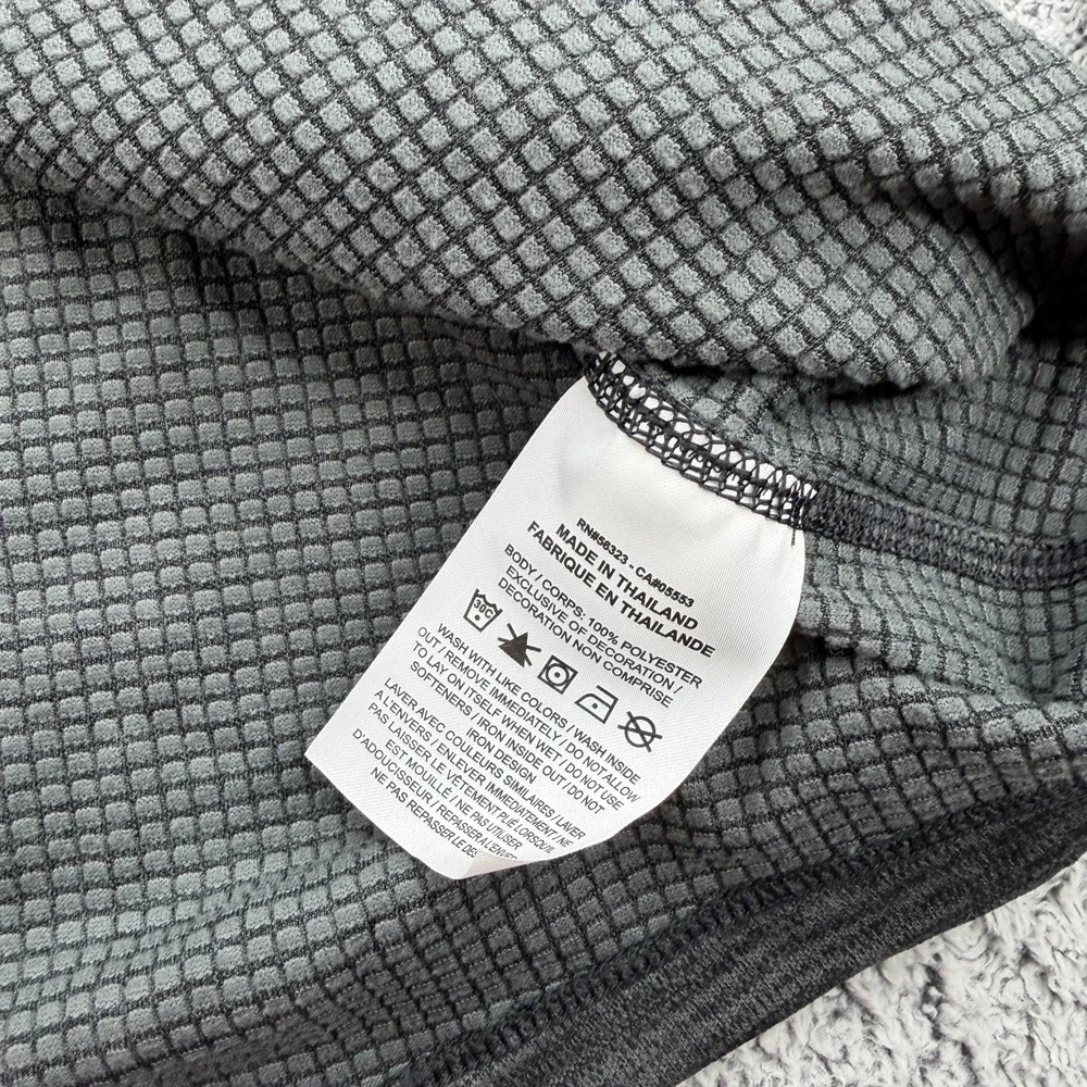 Nike Running Pullover Mens XL Gray 1/4 Zip Waffle Grid Mock Performance Swoosh